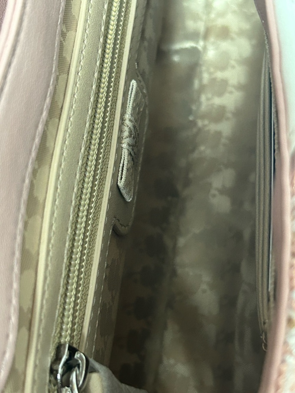Karl Lagerfeld Blush Pink and White Tweed Chain Shoulder Bag - Picture 15 of 16